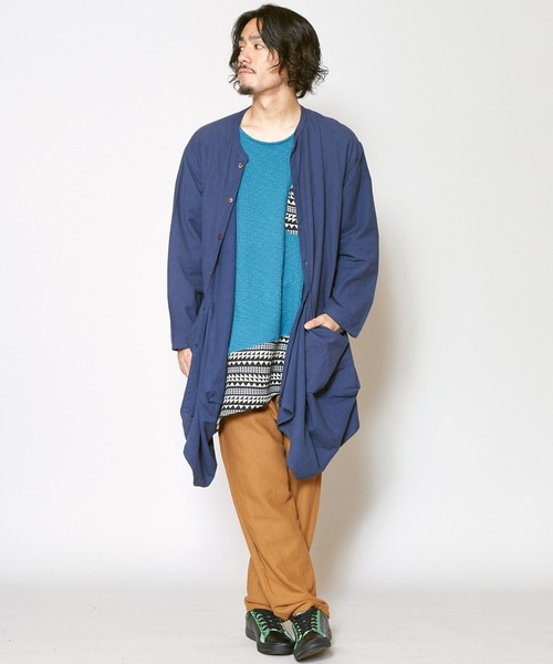 チャイハネ(チャイハネ)の「【チャイハネ】yul プレーン変形MEN'Sバンドカラーシャツ(シャツ/ブラウス・メンズ・ブラック/ベージュ/カーキ/ブルー/マスタード/ネイビー・FREE)」の11枚目の写真