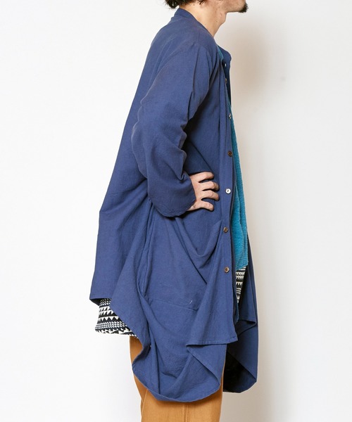 チャイハネ(チャイハネ)の「【チャイハネ】yul プレーン変形MEN'Sバンドカラーシャツ(シャツ/ブラウス・メンズ・ブラック/ベージュ/カーキ/ブルー/マスタード/ネイビー・FREE)」の13枚目の写真