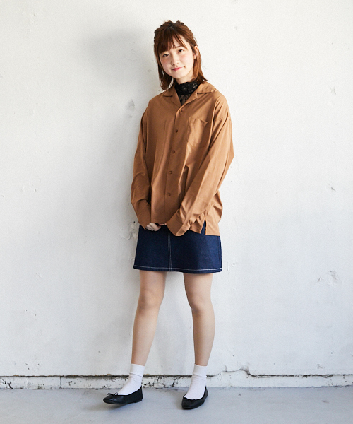 PairPair（ペアペア）の「オープンカラーシャツ（シャツ/ブラウス・メンズ・キャメル・MEDIUM）」の9枚目の写真