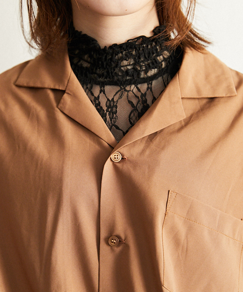 PairPair（ペアペア）の「オープンカラーシャツ（シャツ/ブラウス・メンズ・キャメル・MEDIUM）」の3枚目の写真