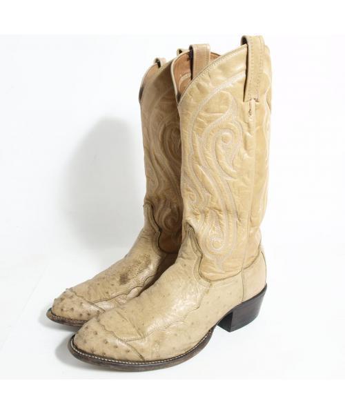 ウエスタンブーツ オフホワイト 春ブーツ、梨花愛用 ウエスタンブーツ
