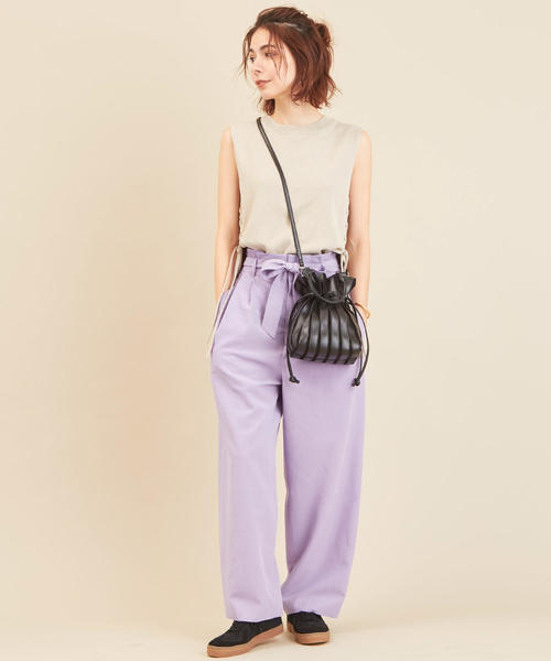 BEAUTY&YOUTH UNITED ARROWS（ビューティーアンドユースユナイテッドアローズ）の「BY∴ コンビパネルミニドローストトートバッグ -2WAY- ο（トートバッグ・レディース・ブラック/ライム/ライトグレー/オフホワイト・FREE）」の5枚目の写真