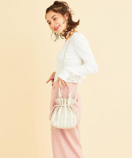 BEAUTY&YOUTH UNITED ARROWS（ビューティーアンドユースユナイテッドアローズ）の「BY∴ コンビパネルミニドローストトートバッグ -2WAY- ο（トートバッグ・レディース・ブラック/ライム/ライトグレー/オフホワイト・FREE）」の12枚目の写真