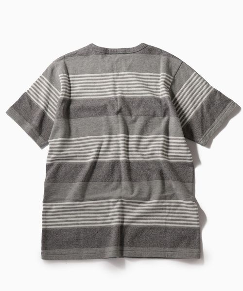 SHIPS(シップス)の「SC: MADE IN JAPAN ミニパイル/ボーダー ポケット Tシャツ(Tシャツ/カットソー・メンズ・ネイビー/グレー/レッド/ベージュ/ブルー・MEDIUM/X-LARGE/LARGE/SMALL)」の22枚目の写真