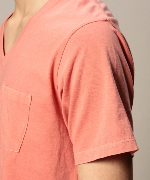 BEAUTY&YOUTH UNITED ARROWS（ビューティーアンドユースユナイテッドアローズ）の「BY チューブ 1ポケット Vネック ショートスリーブ カットソー ◆（Tシャツ/カットソー・メンズ・ホワイト/ダークグレー/ロイヤルブルー/イエロー/ライトブルー/ライトピンク/ライトグレー・MEDIUM/SMALL/LARGE/X-LARGE）」の13枚目の写真