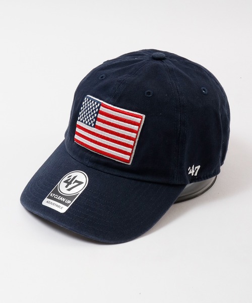 '47（フォーティーセブン）の「MLB公認 ’47BRAND CLEAN UP CAP 星条旗 クリーナップキャップ（キャップ・メンズ・ホワイト/ブラック/ネイビー/ブラウン/グレー/カモフラージュ/ブラック×ホワイト/グレー系その他/ベージュ系その他/ウッドランド・FREE）」の22枚目の写真