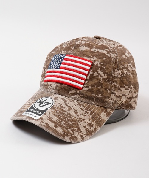 '47（フォーティーセブン）の「MLB公認 ’47BRAND CLEAN UP CAP 星条旗 クリーナップキャップ（キャップ・メンズ・ホワイト/ブラック/ネイビー/ブラウン/グレー/カモフラージュ/ブラック×ホワイト/グレー系その他/ベージュ系その他/ウッドランド・FREE）」の19枚目の写真