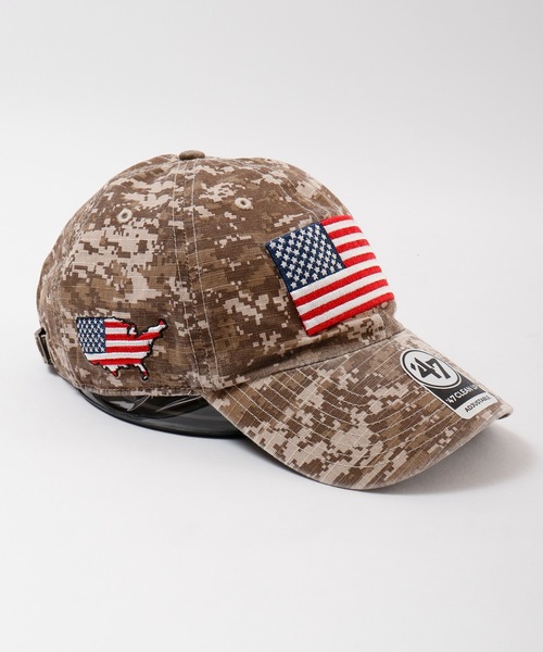 '47（フォーティーセブン）の「MLB公認 ’47BRAND CLEAN UP CAP 星条旗 クリーナップキャップ（キャップ・メンズ・ホワイト/ブラック/ネイビー/ブラウン/グレー/カモフラージュ/ブラック×ホワイト/グレー系その他/ベージュ系その他/ウッドランド・FREE）」の20枚目の写真