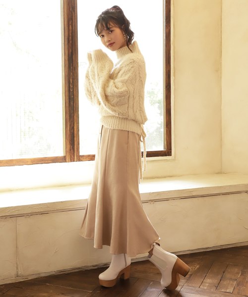 one after another NICE CLAUP(ワンアフターアナザーナイスクラップ)の「サイドゴアブーツ(ブーツ・レディース・アイボリー/ブラック/ダークブラウン・SMALL/MEDIUM/LARGE)」の7枚目の写真