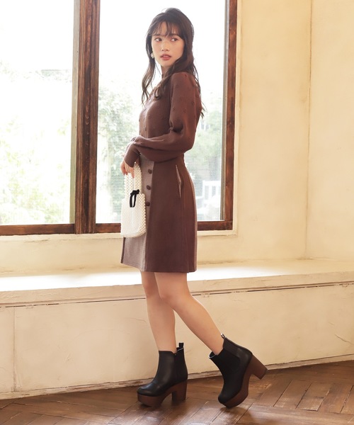 one after another NICE CLAUP(ワンアフターアナザーナイスクラップ)の「サイドゴアブーツ(ブーツ・レディース・アイボリー/ブラック/ダークブラウン・SMALL/MEDIUM/LARGE)」の12枚目の写真