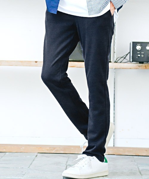 LUXSTYLE(ラグスタイル)の「ポンチテーパードパンツ(スウェットパンツ・メンズ・ブラック/ネイビー/杢グレー/チャコール・M/L/XL)」の4枚目の写真