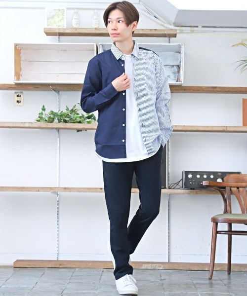LUXSTYLE(ラグスタイル)の「ポンチテーパードパンツ(スウェットパンツ・メンズ・ブラック/ネイビー/杢グレー/チャコール・M/L/XL)」の19枚目の写真