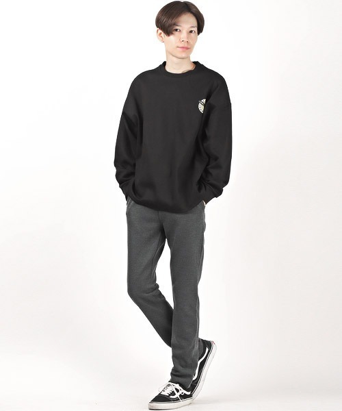 LUXSTYLE(ラグスタイル)の「ポンチテーパードパンツ(スウェットパンツ・メンズ・ブラック/ネイビー/杢グレー/チャコール・M/L/XL)」の20枚目の写真