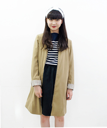 CIAOPANIC | 【Ciaopanic】Vネックノーカラーコート(ノーカラージャケット)
