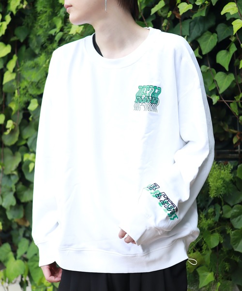 rovtski（ロフトスキー）の「D-VINCENT DESIGN CREW PARKA/デザインクルーネックスウェット トレーナー&パーカー（パーカー・メンズ・ホワイト系その他/ブラック系その他/グレー系その他/グリーン系その他/ホワイト系その他2/ホワイト系その他3/ブラック系その他3/グリーン系その他2/ブラック系その他2・FREE）」の2枚目の写真