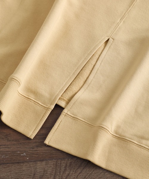 classicalelf（クラシカルエルフ）の「クルーネックバックスリットプルオーバー半端袖無地ミドル丈トレーナー（Tシャツ/カットソー・レディース・ベージュ/オフホワイト/ブラック・X-LARGE/MEDIUM/LARGE）」の21枚目の写真