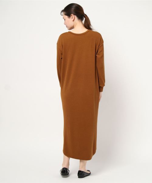 GeeRA（ジーラ）の「３ｗａｙボタンロングワンピース（シャツワンピース・レディース・ブラウン/ブラック・LARGE/MEDIUM）」の4枚目の写真