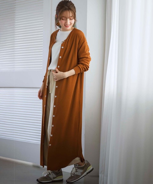 GeeRA（ジーラ）の「３ｗａｙボタンロングワンピース（シャツワンピース・レディース・ブラウン/ブラック・LARGE/MEDIUM）」の10枚目の写真