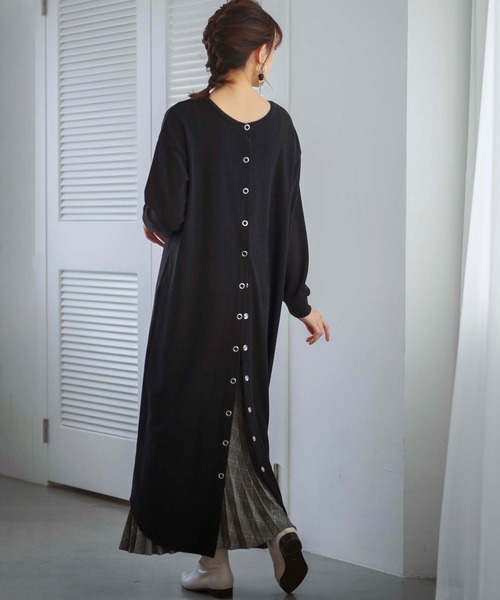 GeeRA（ジーラ）の「３ｗａｙボタンロングワンピース（シャツワンピース・レディース・ブラウン/ブラック・LARGE/MEDIUM）」の16枚目の写真