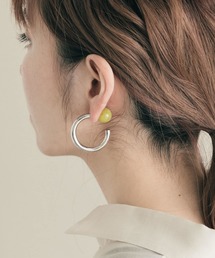 SMELLY | マーブルボールキャッチメタルフープピアス(ピアス(両耳用))