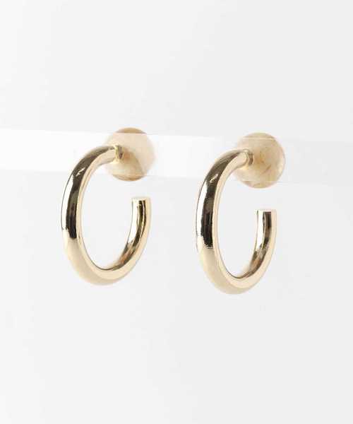 SMELLY(スメリー)の「マーブルボールキャッチメタルフープピアス(ピアス(両耳用)・レディース・シルバー系その他/ゴールド系その他・-)」の4枚目の写真