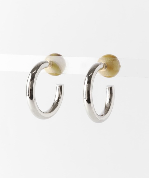 SMELLY(スメリー)の「マーブルボールキャッチメタルフープピアス(ピアス(両耳用)・レディース・シルバー系その他/ゴールド系その他・-)」の5枚目の写真