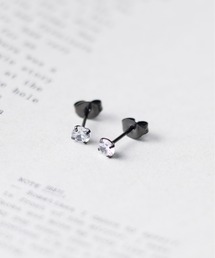 ステンレス 4mmジルコニアピアス