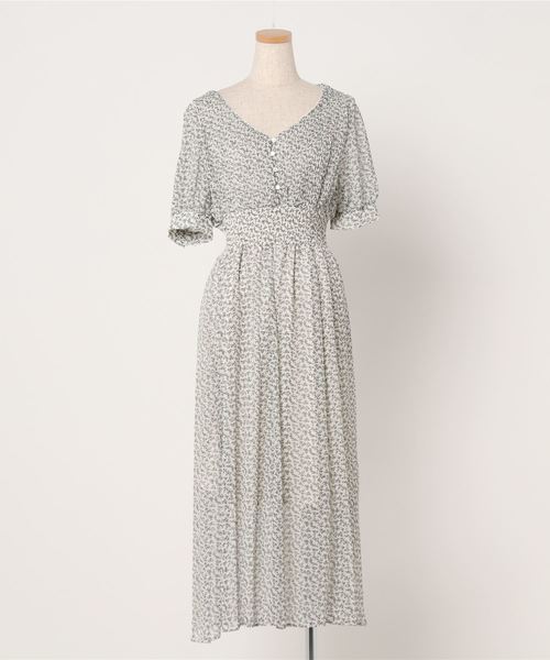 Archives アルシーヴ のワンピース 楊柳花柄プリーツワンピース 3 122 129 022 を購入できます Archives ワンピース 楊柳花柄プリーツワンピース