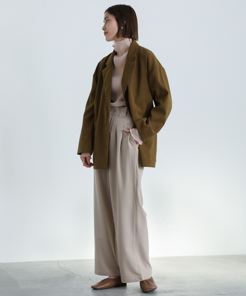 select MOCA（セレクトモカ）の「2021 AW シアープリーツメロートップス（Tシャツ/カットソー・レディース・ブラック/ベージュ/ブラウン/ライトグレー/パープル/アッシュ・FREE）」の15枚目の写真