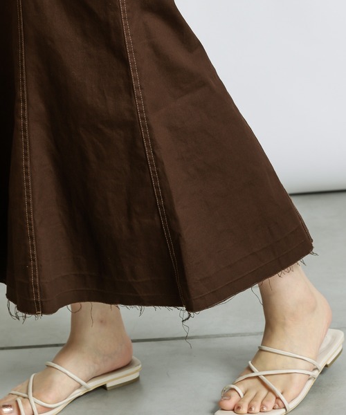 natural couture（ナチュラルクチュール）の「マーメイドフレアデニムスカート（デニムスカート・レディース・オフホワイト/ブラウン/ブルー/インディゴブルー・FREE）」の20枚目の写真