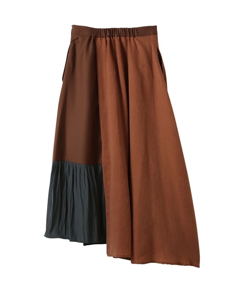 TEVALT（ヴァレット）の「フラワージャガード　配色イレヘムスカート（スカート・レディース・ブラック/ブラウン/ミント・38）」の12枚目の写真