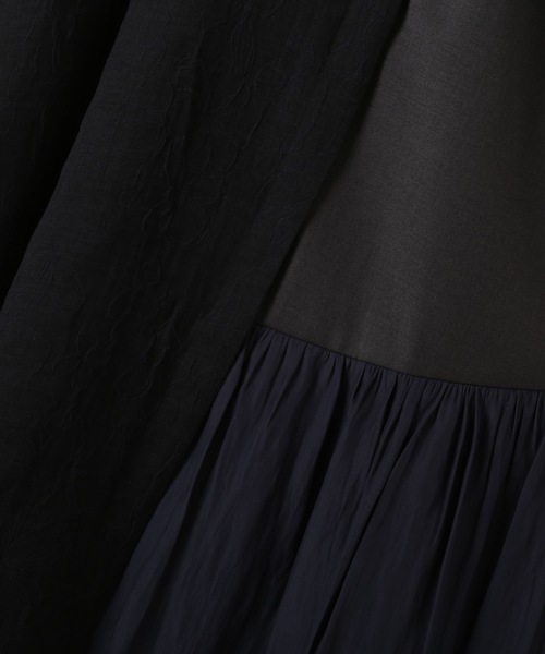 TEVALT（ヴァレット）の「フラワージャガード　配色イレヘムスカート（スカート・レディース・ブラック/ブラウン/ミント・38）」の7枚目の写真