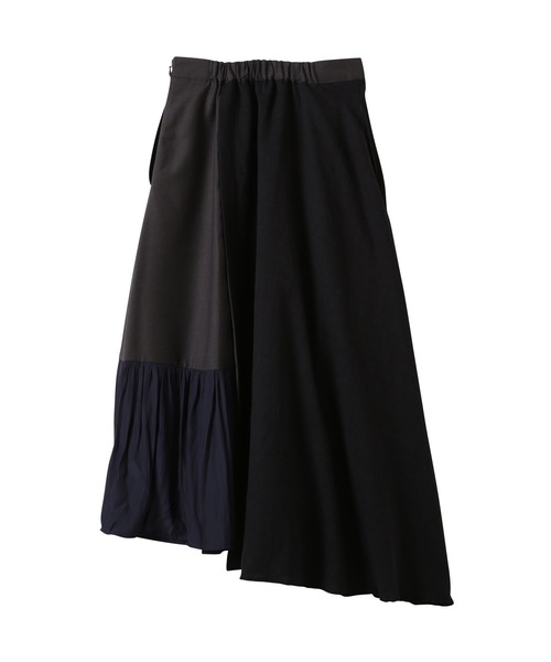 TEVALT（ヴァレット）の「フラワージャガード　配色イレヘムスカート（スカート・レディース・ブラック/ブラウン/ミント・38）」の9枚目の写真