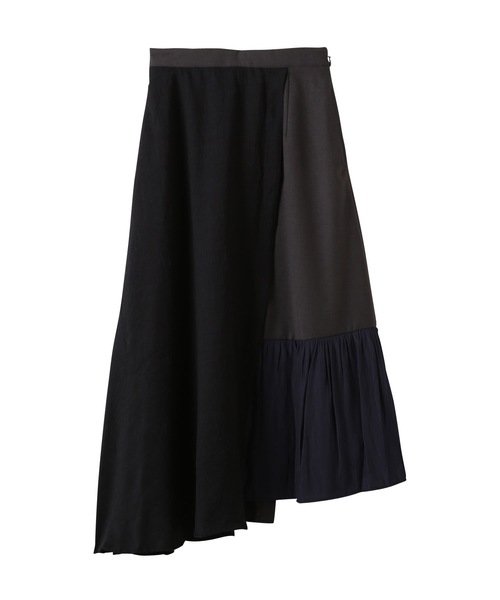 TEVALT（ヴァレット）の「フラワージャガード　配色イレヘムスカート（スカート・レディース・ブラック/ブラウン/ミント・38）」の19枚目の写真