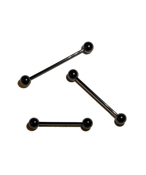 MORPH(モルフ)の「MORPH モルフ バーベルボディーピアス 16ゲージ 6mm~18mm(ピアス(片耳用)・メンズ・ブラック・20/22/24/26/28)」の1枚目の写真
