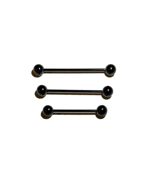 MORPH(モルフ)の「MORPH モルフ バーベルボディーピアス 16ゲージ 6mm~18mm(ピアス(片耳用)・メンズ・ブラック・20/22/24/26/28)」の2枚目の写真