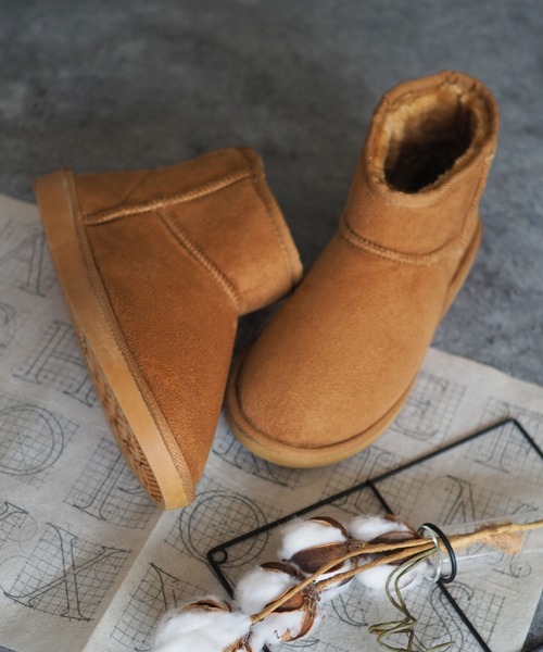 minky me!（ミンキーミー）の「もこもこ撥水ムートンブーツショート丈（ブーツ・レディース・グレー/ダークブラウン/ブラック/グレー系その他7/その他4/キャメル/ブラック系その他2/ブラウン系その他5/ホワイト系その他5・LL/S/M/L）」の9枚目の写真