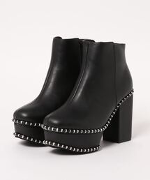 厚底ショートブーツ