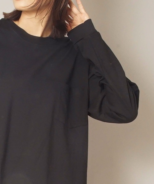 HANES(ヘインズ)の「【HANES/ヘインズ】BEEFY L/S POCK-TEE H5196 ビーフィー ポケット付き ロンT 無地 ユニセックス(Tシャツ/カットソー・メンズ・ホワイト/ブラック/ネイビー/グレー/チャコールグレー・MEDIUM/X-LARGE/LARGE/SMALL/X-SMALL)」の17枚目の写真
