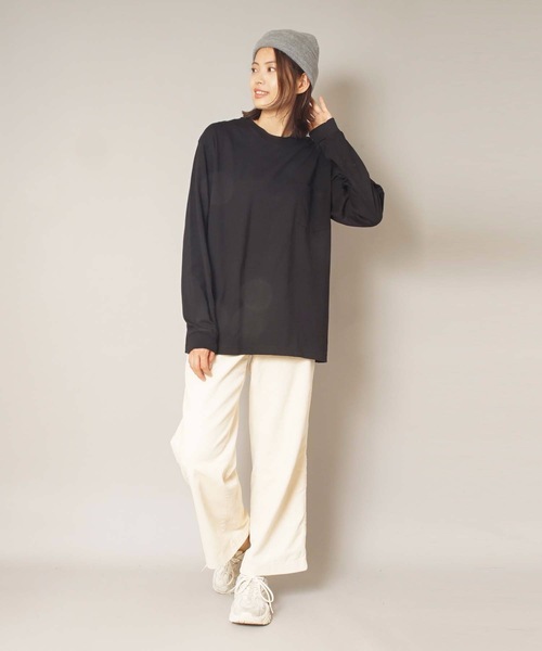 HANES(ヘインズ)の「【HANES/ヘインズ】BEEFY L/S POCK-TEE H5196 ビーフィー ポケット付き ロンT 無地 ユニセックス(Tシャツ/カットソー・メンズ・ホワイト/ブラック/ネイビー/グレー/チャコールグレー・MEDIUM/X-LARGE/LARGE/SMALL/X-SMALL)」の12枚目の写真