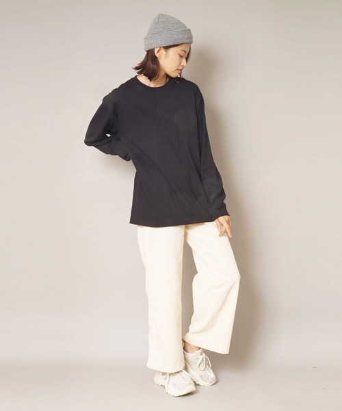 HANES(ヘインズ)の「【HANES/ヘインズ】BEEFY L/S POCK-TEE H5196 ビーフィー ポケット付き ロンT 無地 ユニセックス(Tシャツ/カットソー・メンズ・ホワイト/ブラック/ネイビー/グレー/チャコールグレー・MEDIUM/X-LARGE/LARGE/SMALL/X-SMALL)」の13枚目の写真