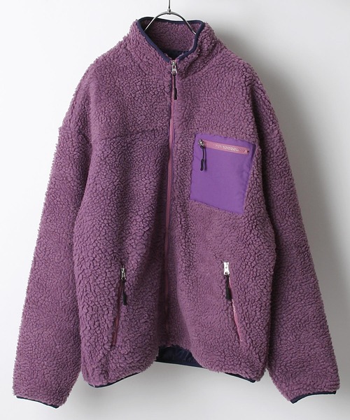 ZIP FIVE(ジップファイブ)の「シープボアフリーススタンドブルゾンジャケット(ブルゾン・レディース・ベージュ系/ブラウン/キャメル/ブラック/アイボリー/ブルー系/グリーン/ベージュ/ブラック系/パープル/ブラウン系・LARGE/MEDIUM/X-LARGE)」の10枚目の写真