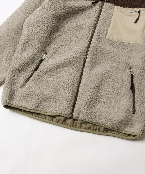 ZIP FIVE(ジップファイブ)の「シープボアフリーススタンドブルゾンジャケット(ブルゾン・レディース・ベージュ系/ブラウン/キャメル/ブラック/アイボリー/ブルー系/グリーン/ベージュ/ブラック系/パープル/ブラウン系・LARGE/MEDIUM/X-LARGE)」の21枚目の写真