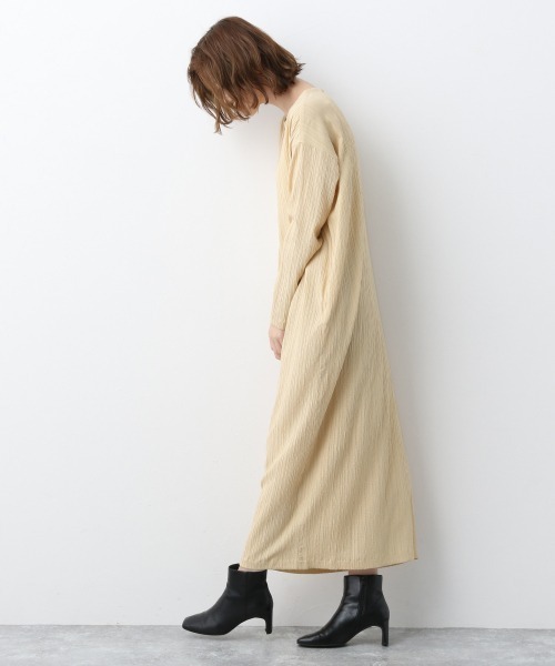 A part by（アパートバイ）の「TRPUシボシボルーズワンピース　920471（ワンピース・レディース・アイボリー/オレンジ系その他4/カーキ・FREE）」の4枚目の写真
