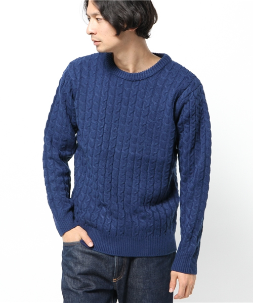 GIORDANO（ジョルダーノ）の「[GIORDANO]ローゲージケーブルニット（ニット/セーター・メンズ・ブルー/ブルー系その他/レッド/ホワイト/グレー/ダークグレー・LARGE/MEDIUM）」の13枚目の写真