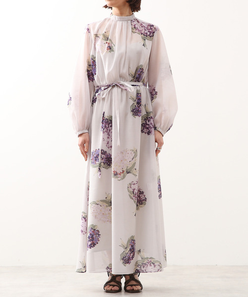 美品！martiniqueマルティニーク フラワープリントロングドレスワンピース martinique ロングワンピース martinique（マルティニーク）の