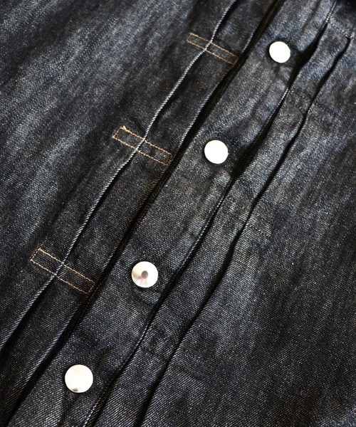 And A（アンドエー）の「AlexanderLeeChang アレキサンダーリーチャン / TACOCAT DENIM JKT タコキャットロゴ刺繍カバーオール / AC032102（デニムジャケット・メンズ・インディゴブルー/ブラック・2/3）」の8枚目の写真