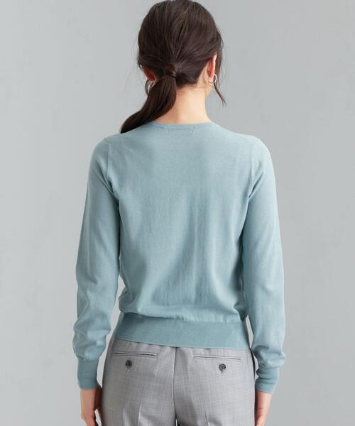 green label relaxing（グリーンレーベルリラクシング）の「[ 手洗い可能 ] D IC FPB カーディガン（カーディガン/ボレロ・レディース・ブラウン/ベージュ/ネイビー/ライトブルー/ホワイト・40/38）」の8枚目の写真