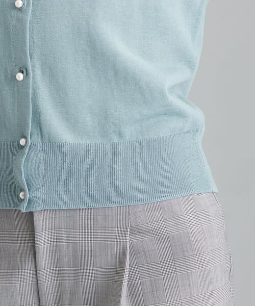 green label relaxing（グリーンレーベルリラクシング）の「[ 手洗い可能 ] D IC FPB カーディガン（カーディガン/ボレロ・レディース・ブラウン/ベージュ/ネイビー/ライトブルー/ホワイト・40/38）」の11枚目の写真