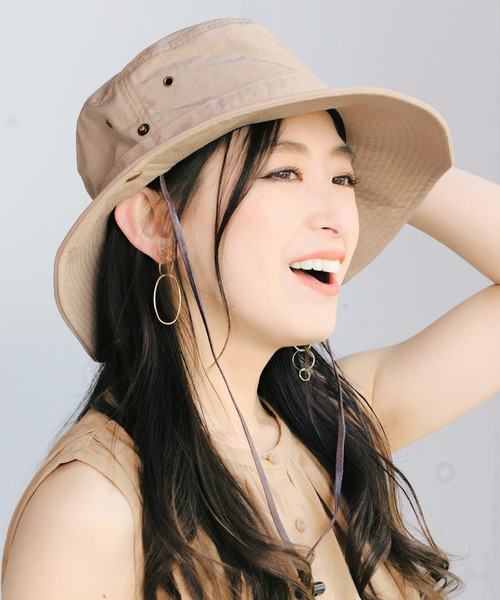 14+(イチヨンプラス)の「定番アドベンチャーハット(ハット・レディース・オレンジ/ネイビー/カーキ/ブラック/ベージュ・MEDIUM/LARGE)」の3枚目の写真